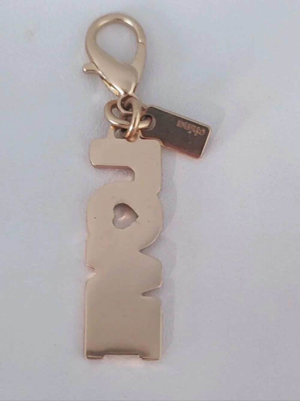 Coach LOVE goldtone mini charm NEW